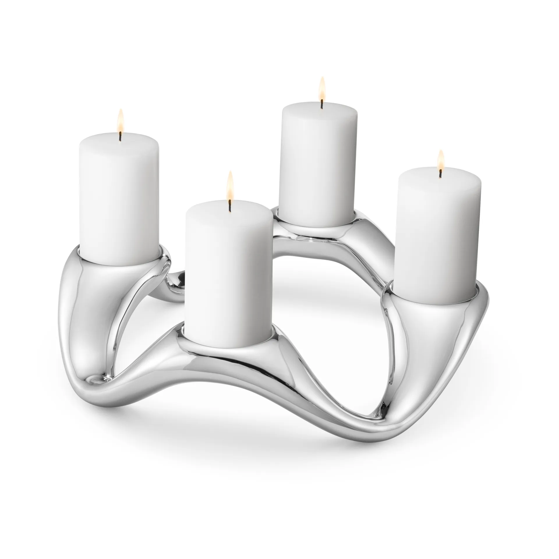 Candelabro Cobra Ø33 cm, Acciaio inossidabile Georg Jensen