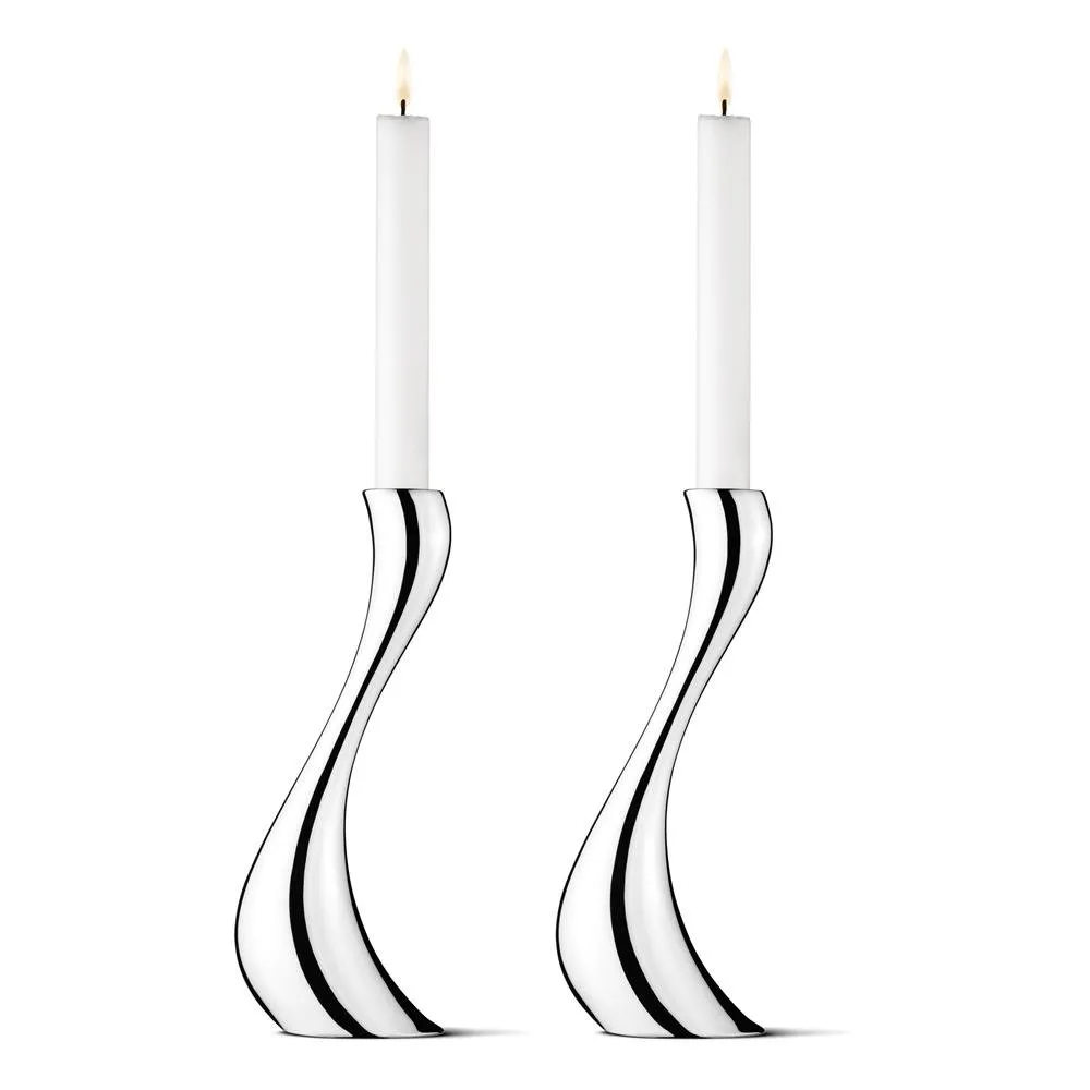 Candeliere Cobra confezione da 2, grande, 24 cm Georg Jensen
