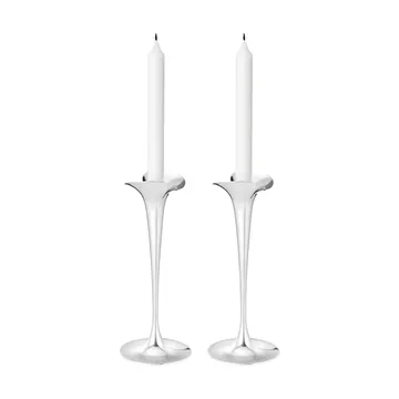 Candelieri per candele a stelo - Acciaio inox, grandi, confezione da 2 - Georg Jensen