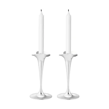 Candelieri per candele a stelo - Acciaio inox, piccoli, confezione da 2 - Georg Jensen