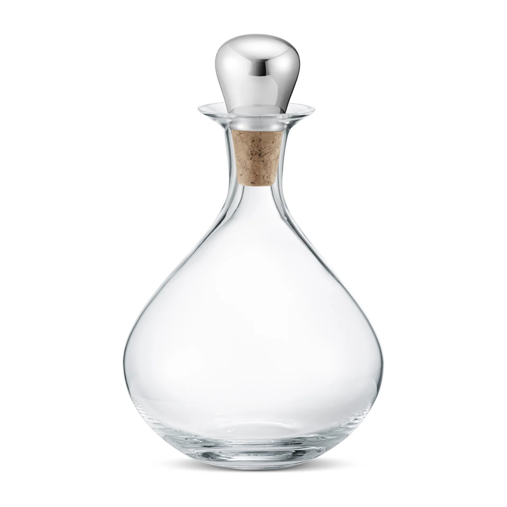 Caraffa per vino Sky con tappo in sughero 145 cl, Acciaio inossidabile Georg Jensen