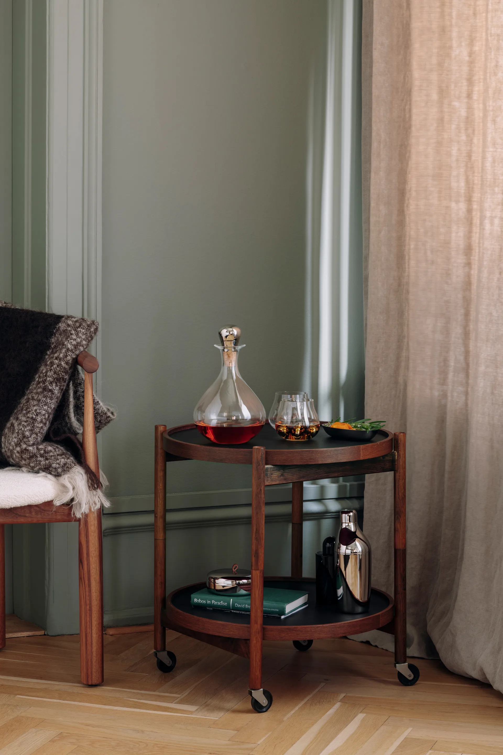 Caraffa per vino Sky con tappo in sughero 145 cl, Acciaio inossidabile Georg Jensen