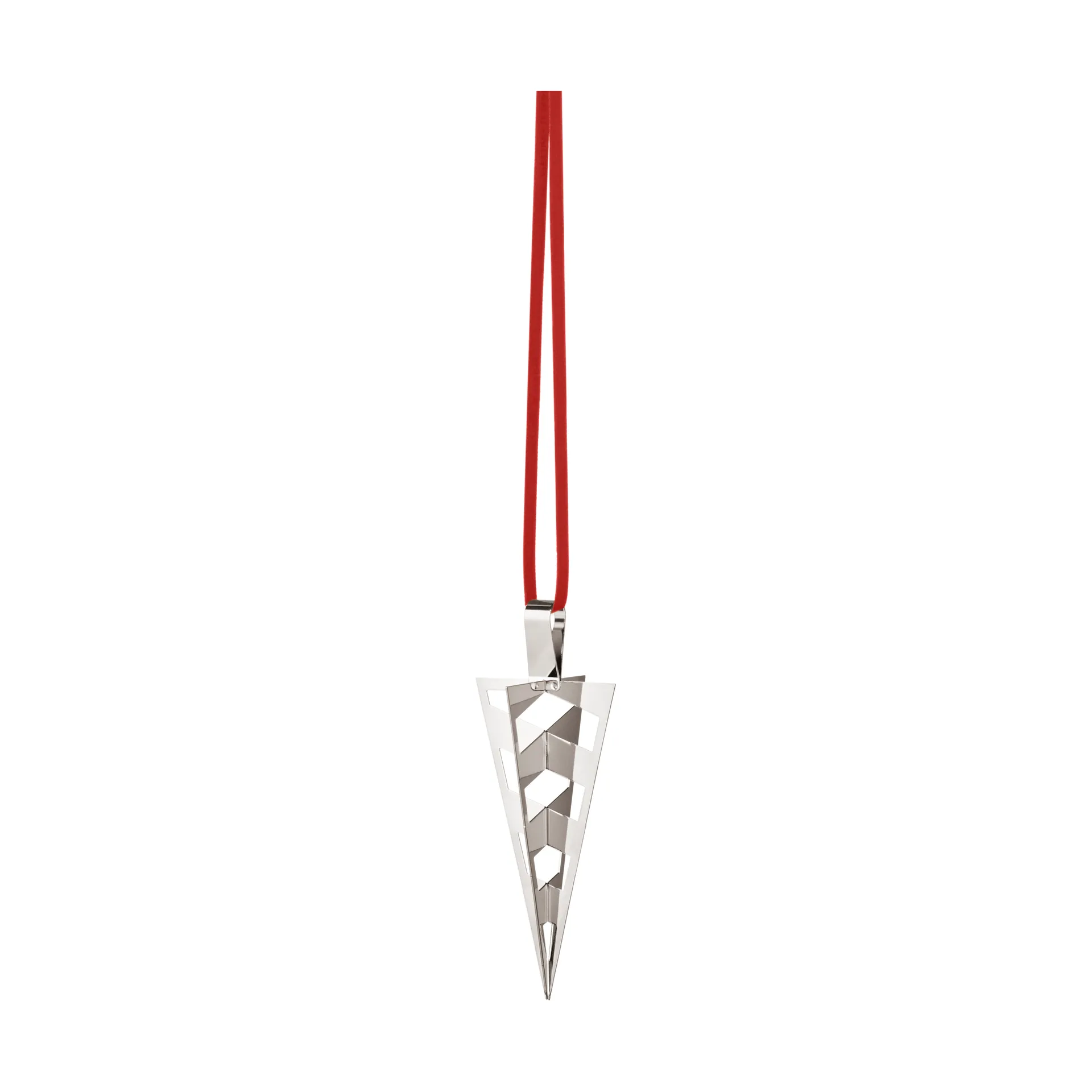 Ciondolo natalizio a forma di cono 2025, Ottone placcato in palladio Georg Jensen