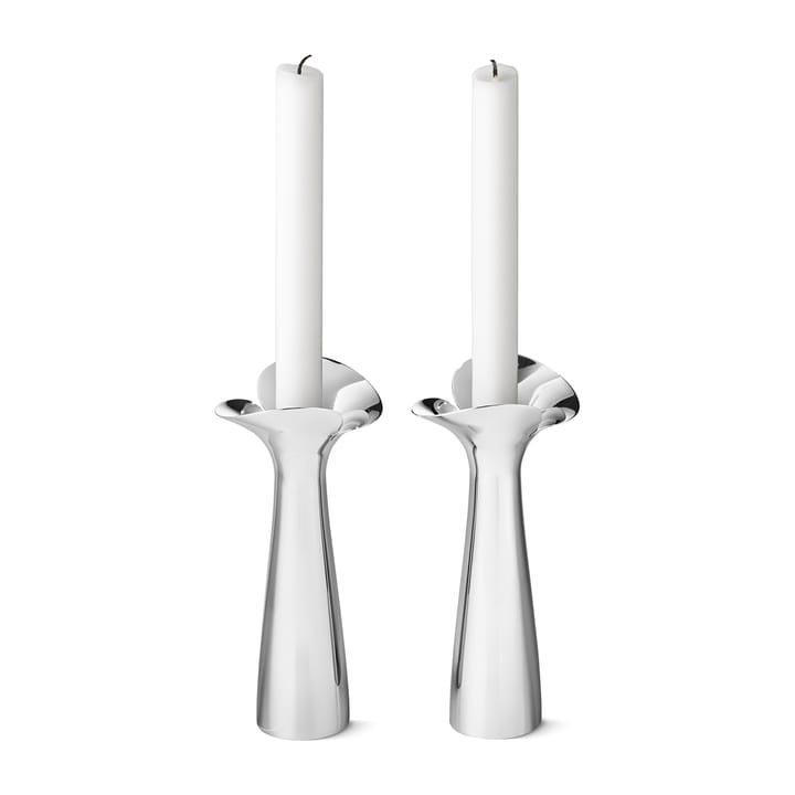 Confezione da 2 candelabri Bloom Botanica - acciaio inossidabile - Georg Jensen
