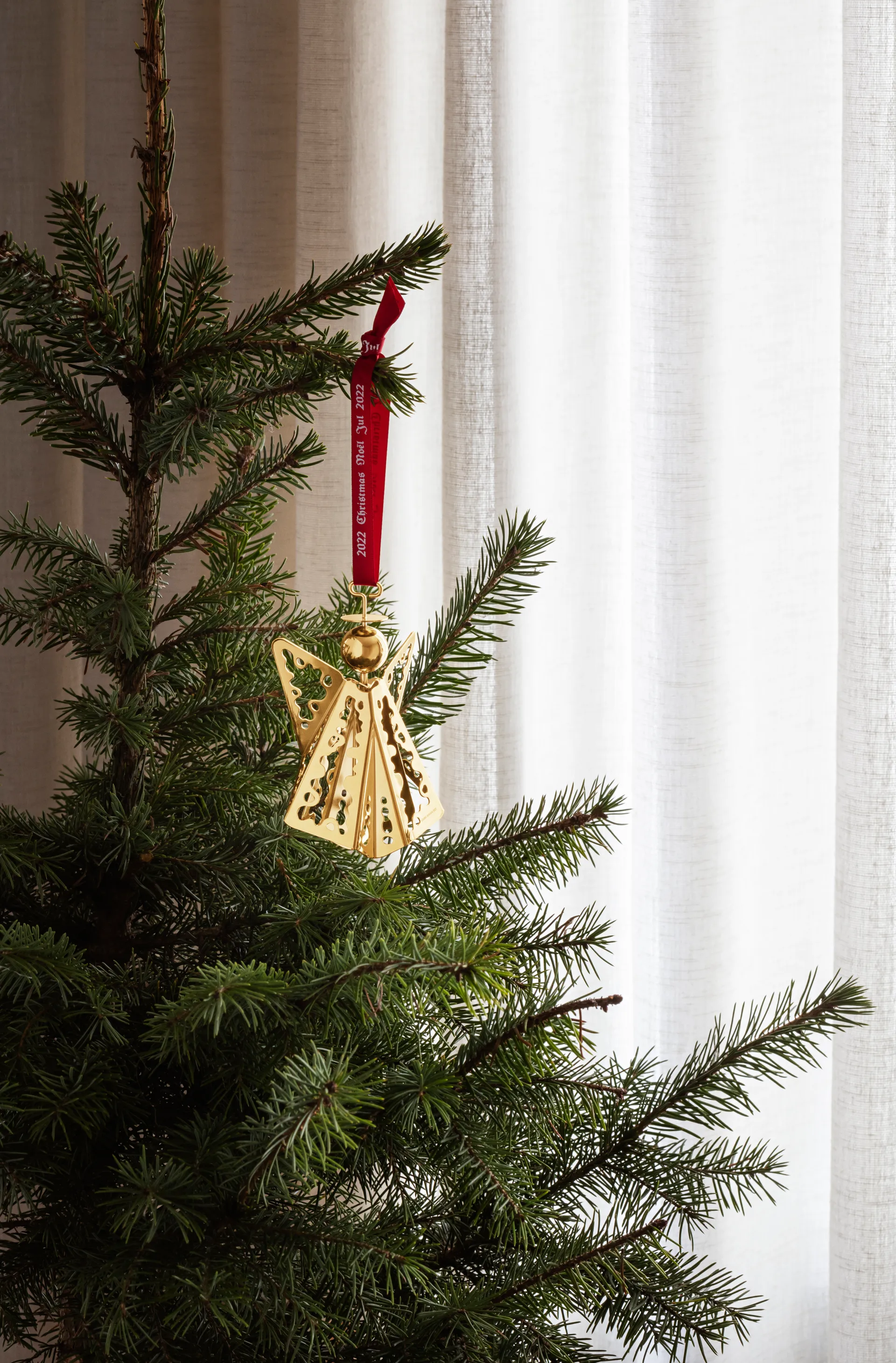 Decorazione albero angelo 2022, placcato oro Georg Jensen