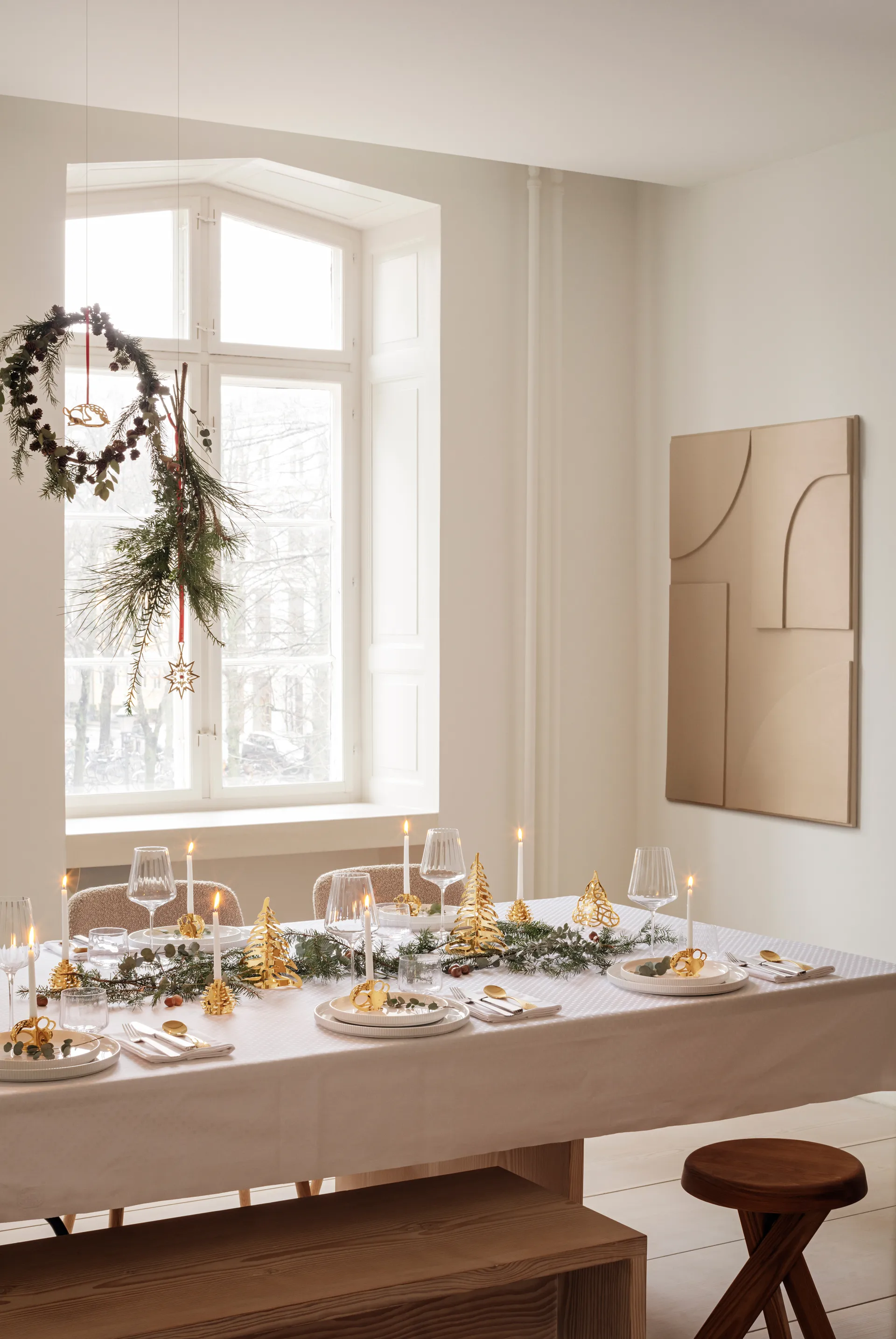 Decorazione albero di Natale laminata in oro, anno 2023, Laminato in oro Georg Jensen