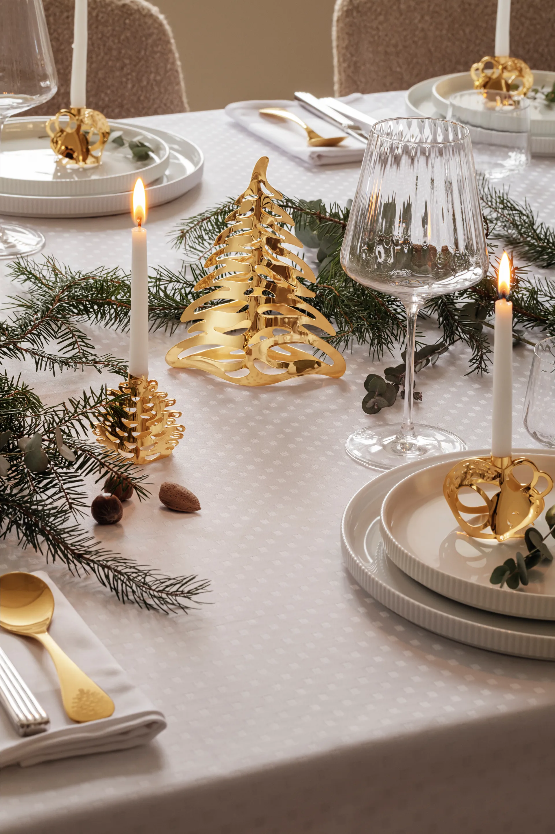 Decorazione albero di Natale laminata in oro, anno 2023, Laminato in oro Georg Jensen