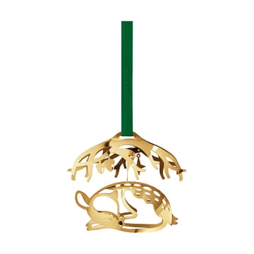 Decorazione natalizia 2023 con daino - Placcato oro - Georg Jensen