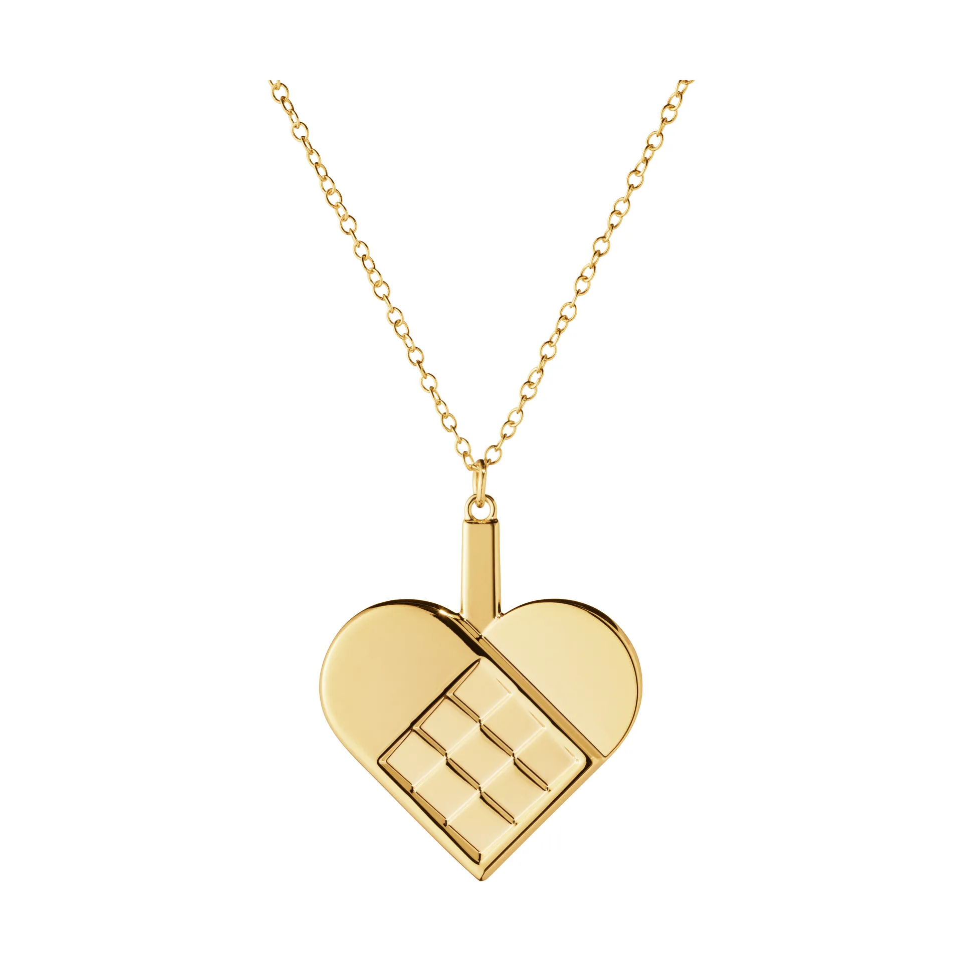 Decorazione natalizia a forma di cuore 2025, Lega di zinco placcata oro Georg Jensen