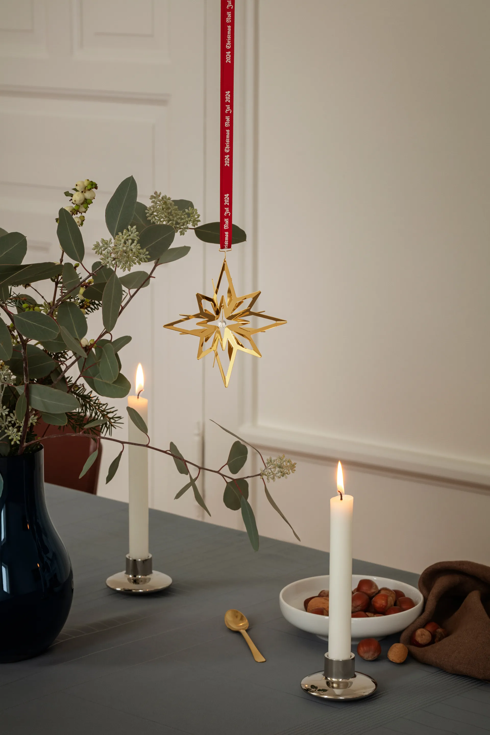 Decorazione natalizia a forma di stella 2024, Placcato in oro Georg Jensen