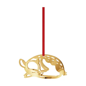 Decorazione natalizia anno 2023, daino - Laminato in oro - Georg Jensen