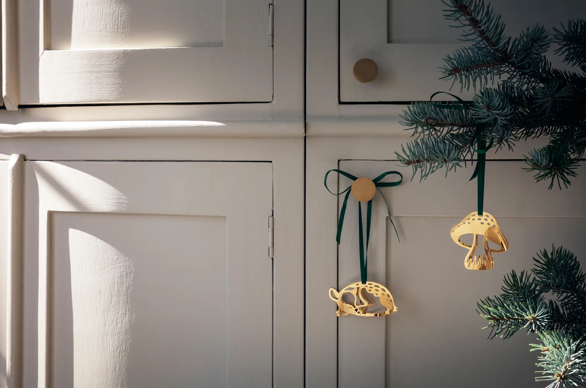 Decorazione natalizia anno 2023, daino, Laminato in oro Georg Jensen