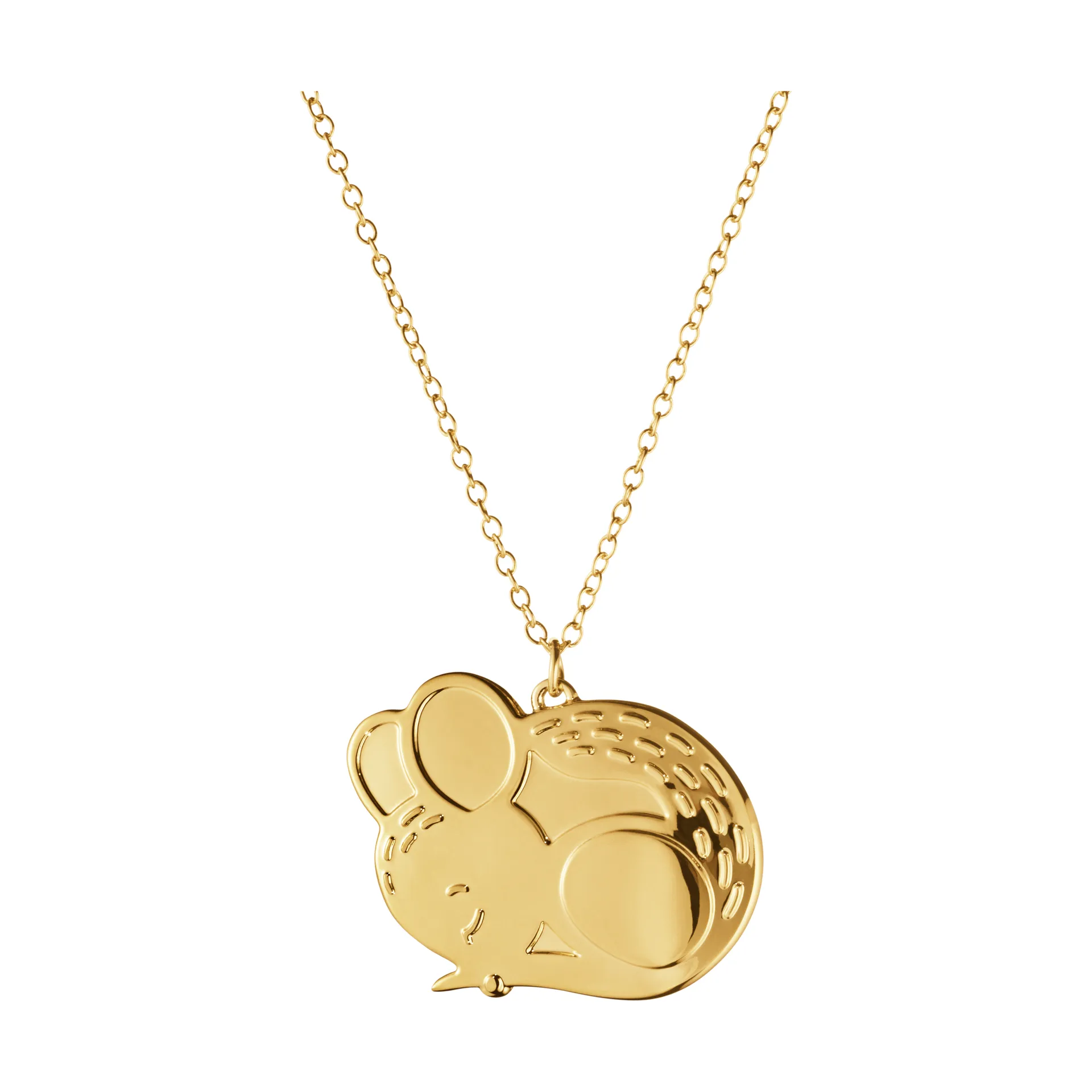 Decorazione natalizia anno 2023, topolino, Laminato in oro Georg Jensen