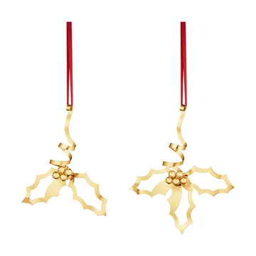 Decorazione natalizia da tavolo 2026 - Oro, 2 pezzi - Georg Jensen