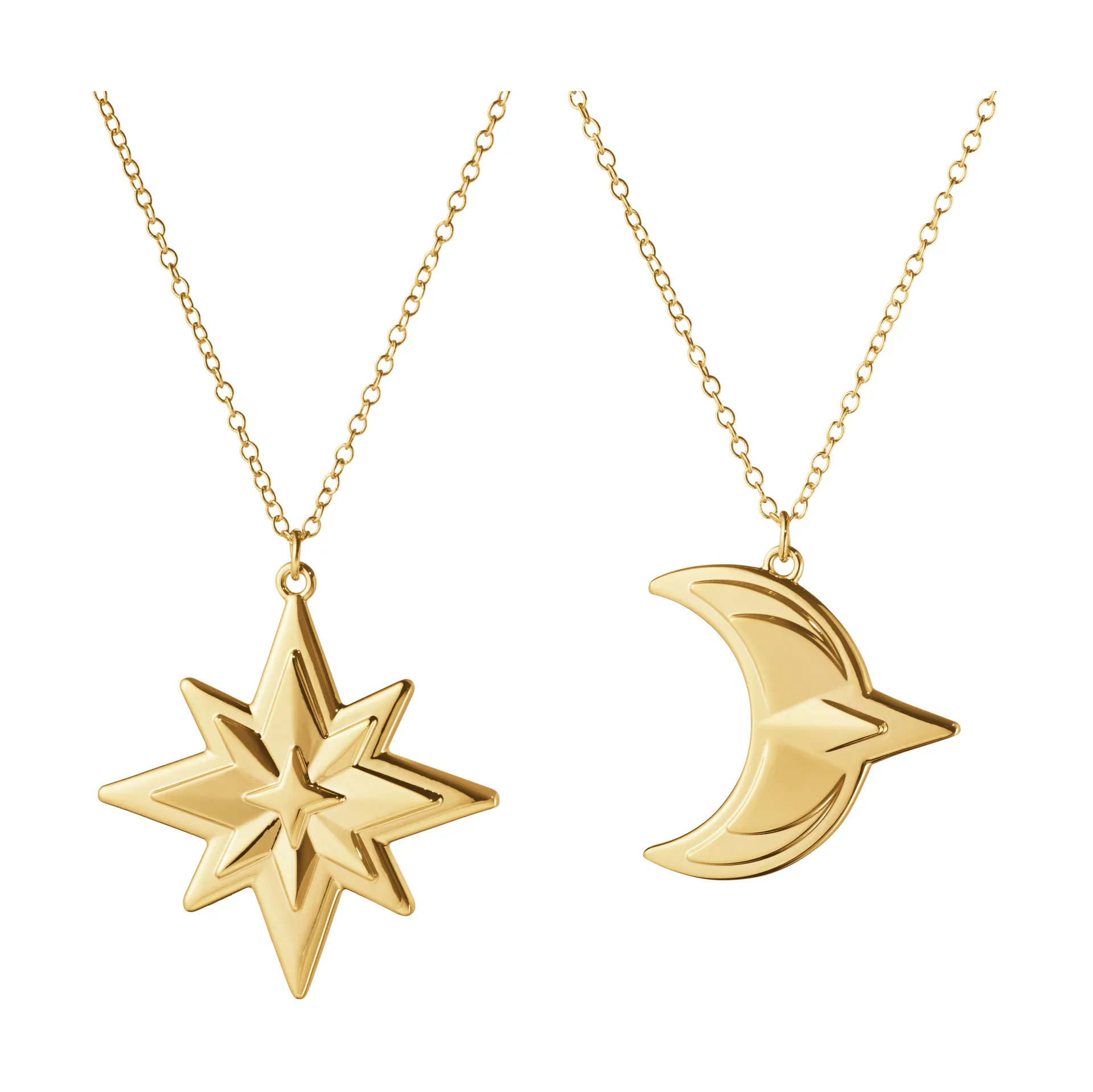 Decorazioni natalizie 2024 - 2 pezzi, Placcato in oro Georg Jensen