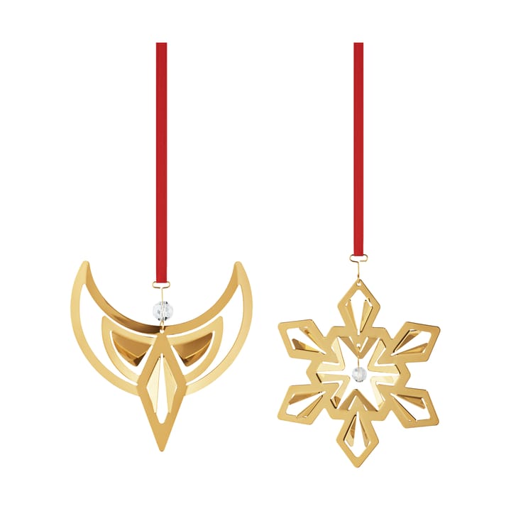 Decorazioni natalizie 2024 - 2 pezzi - Placcato in palladio - Georg Jensen