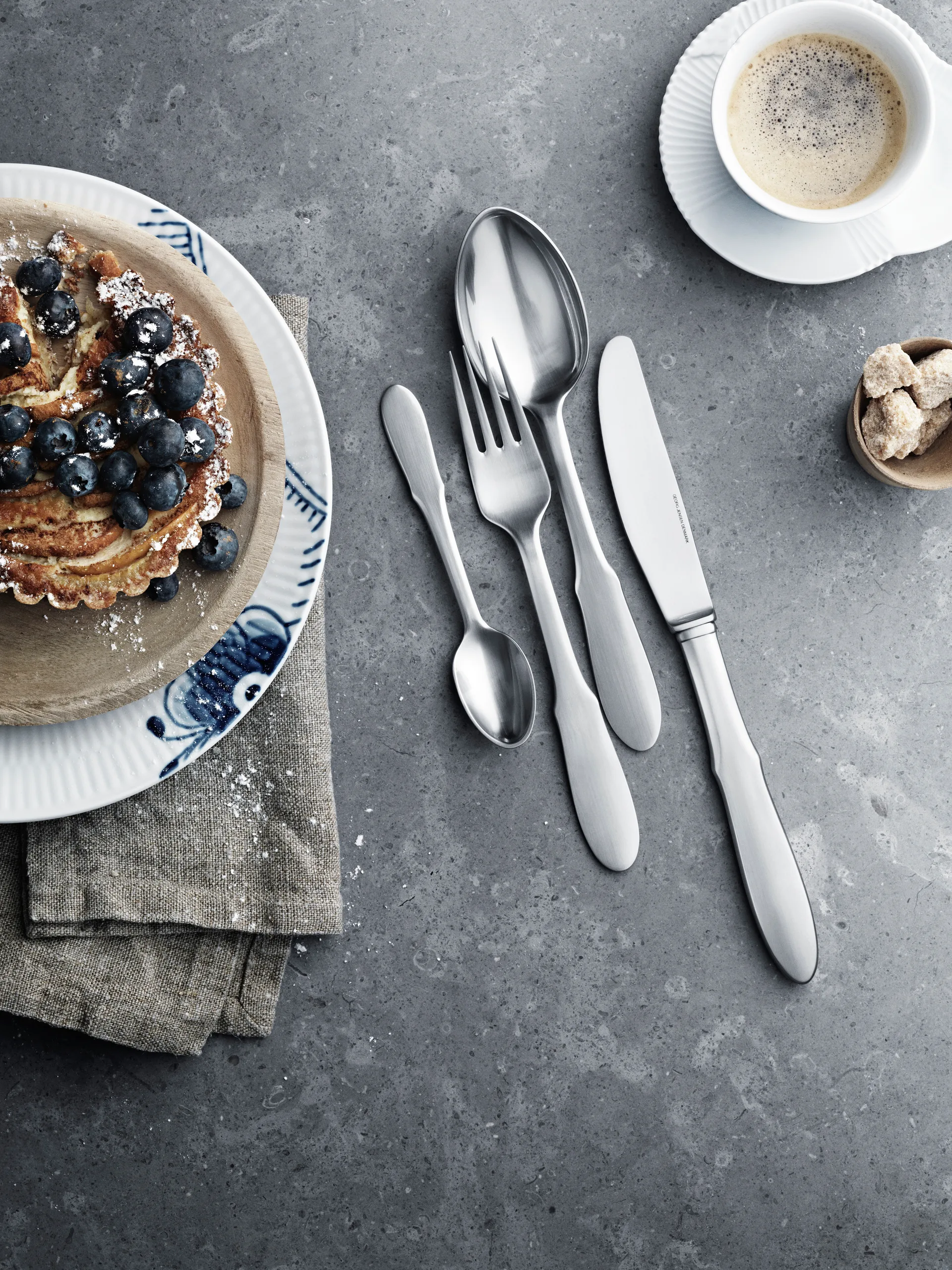 Forchetta da tavola Mitra matte, Acciaio inossidabile Georg Jensen