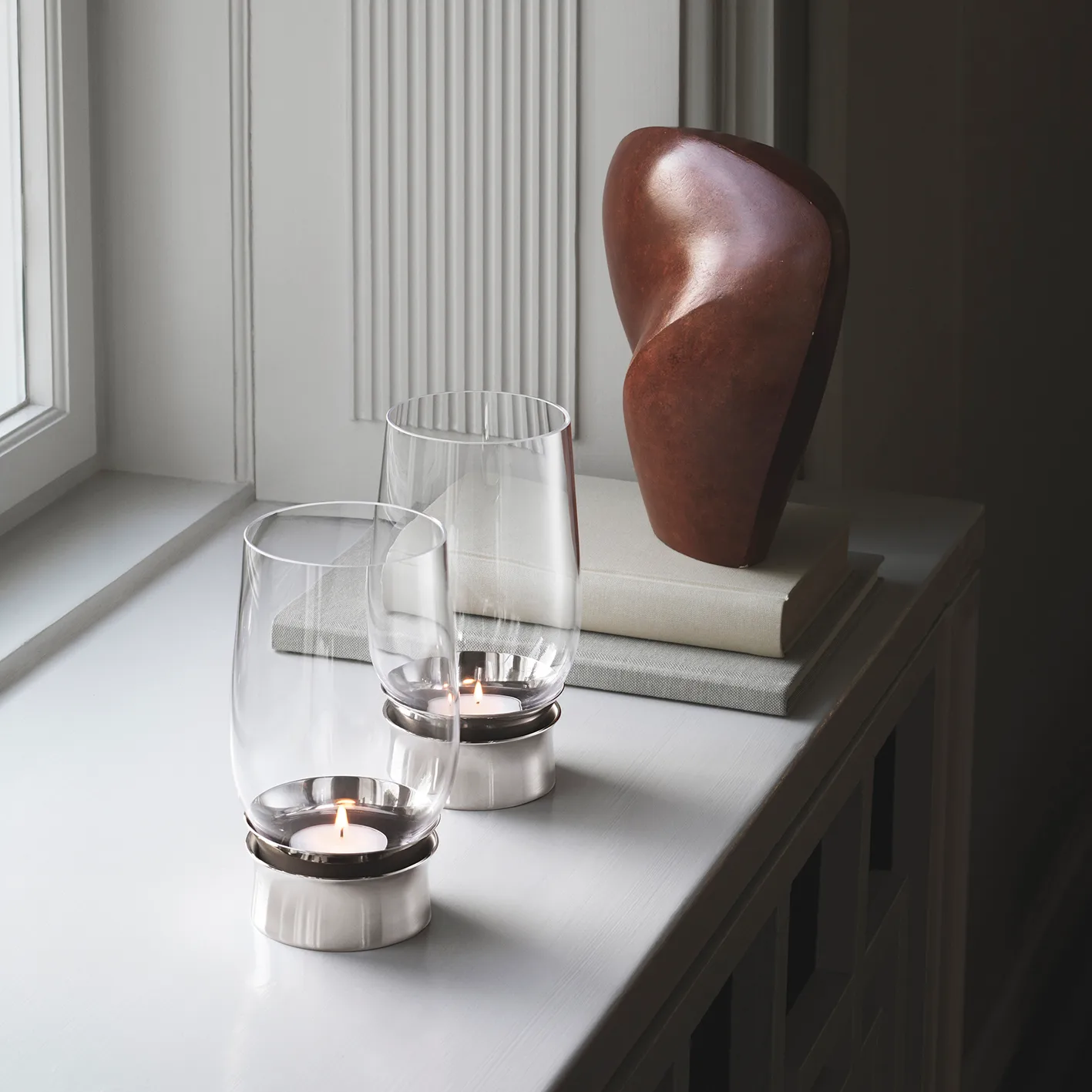 Lanterna Lumis, acciaio inossidabile Georg Jensen