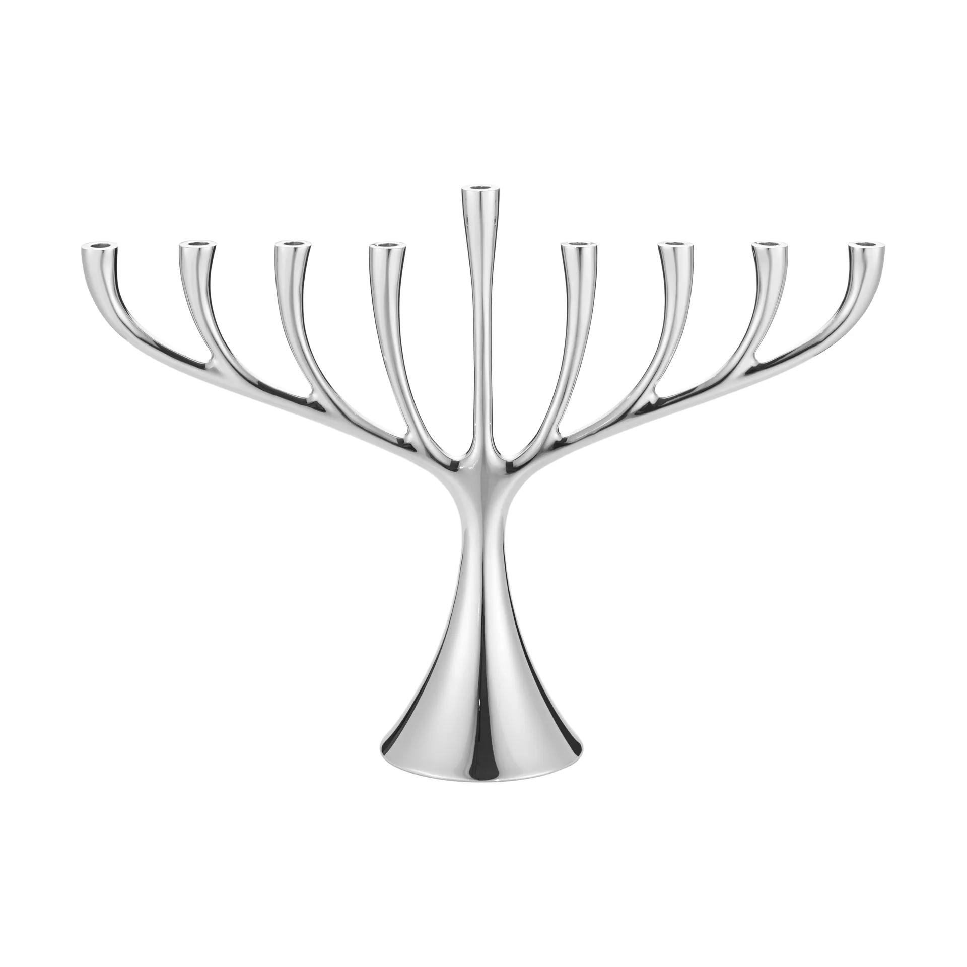 Menorah a 9 bracci Cobra, Acciaio inox Georg Jensen