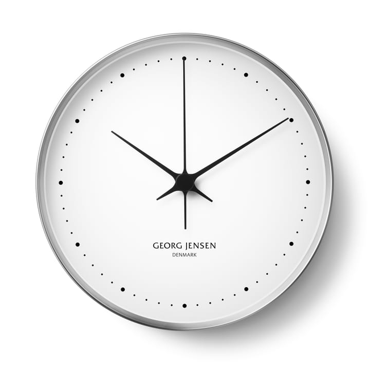 Orologio da parete Koppel bianco-acciaio inox - Ø 30 cm
​ - Georg Jensen