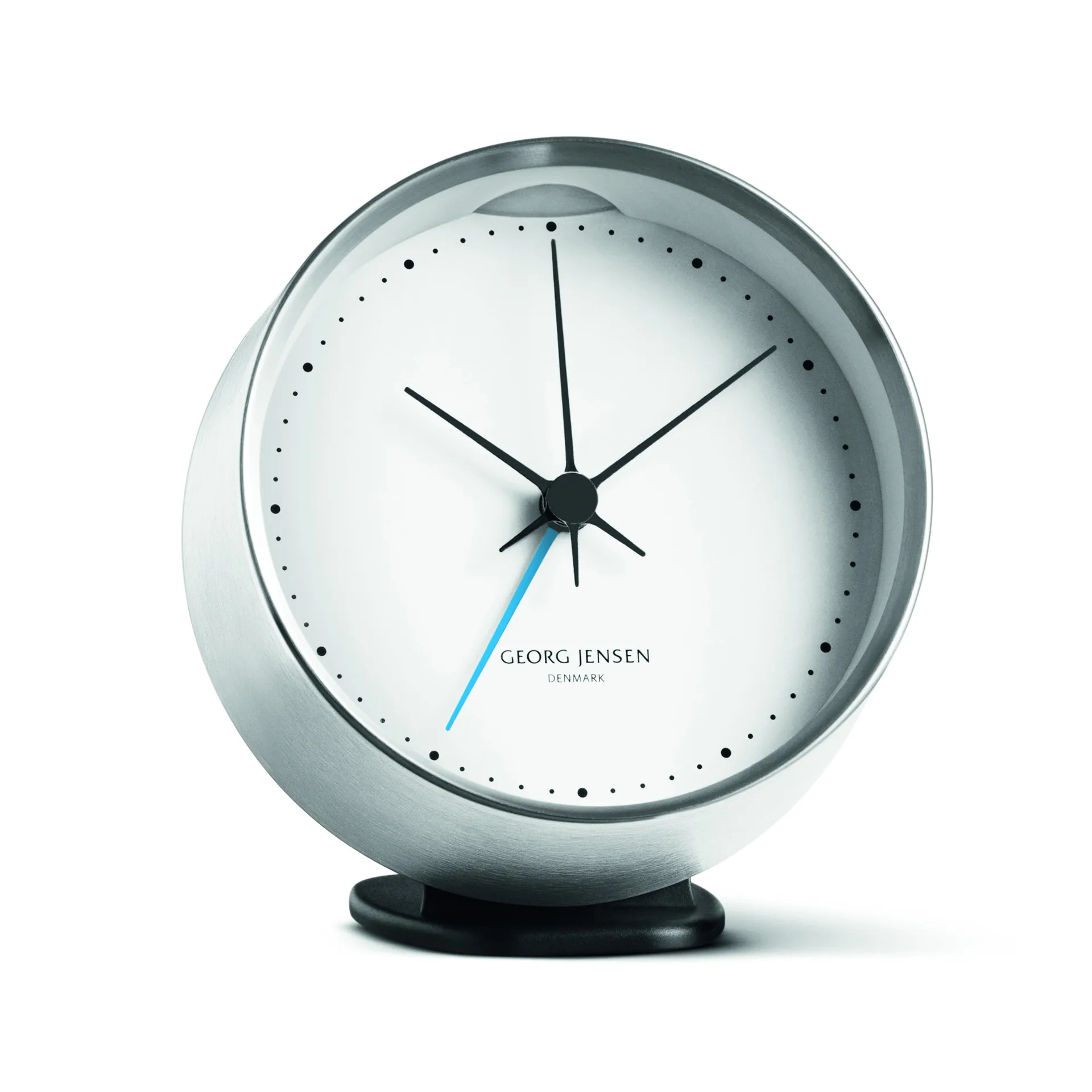 Orologio da tavolo Koppel 10 cm, bianco - acciaio inossidabile  Georg Jensen