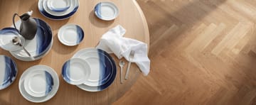 Piatto da pranzo decorato Koppel Ø22 cm - Bianco-blu - Georg Jensen