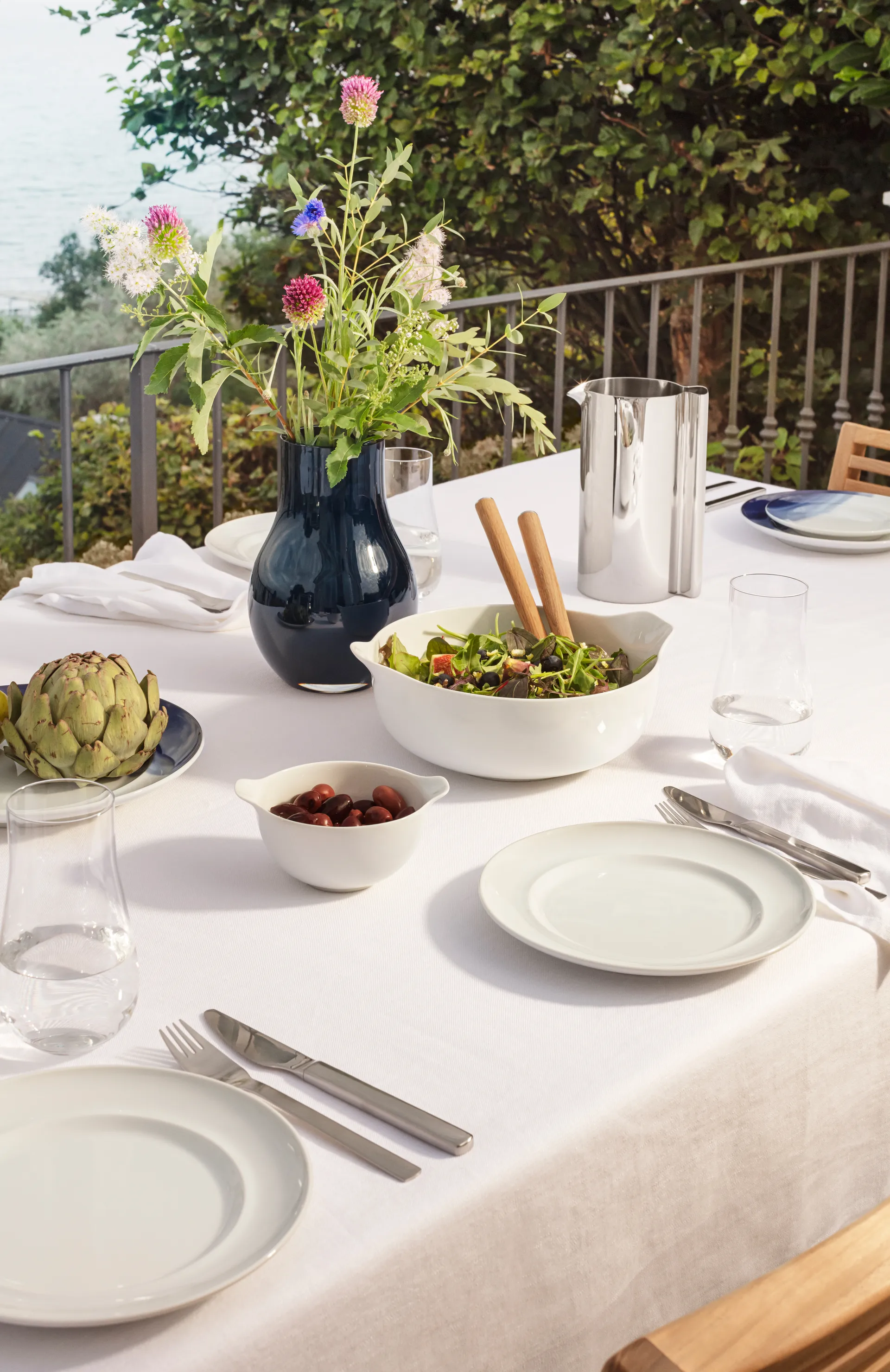 Piatto da pranzo Koppel Ø22 cm, Bianco Georg Jensen