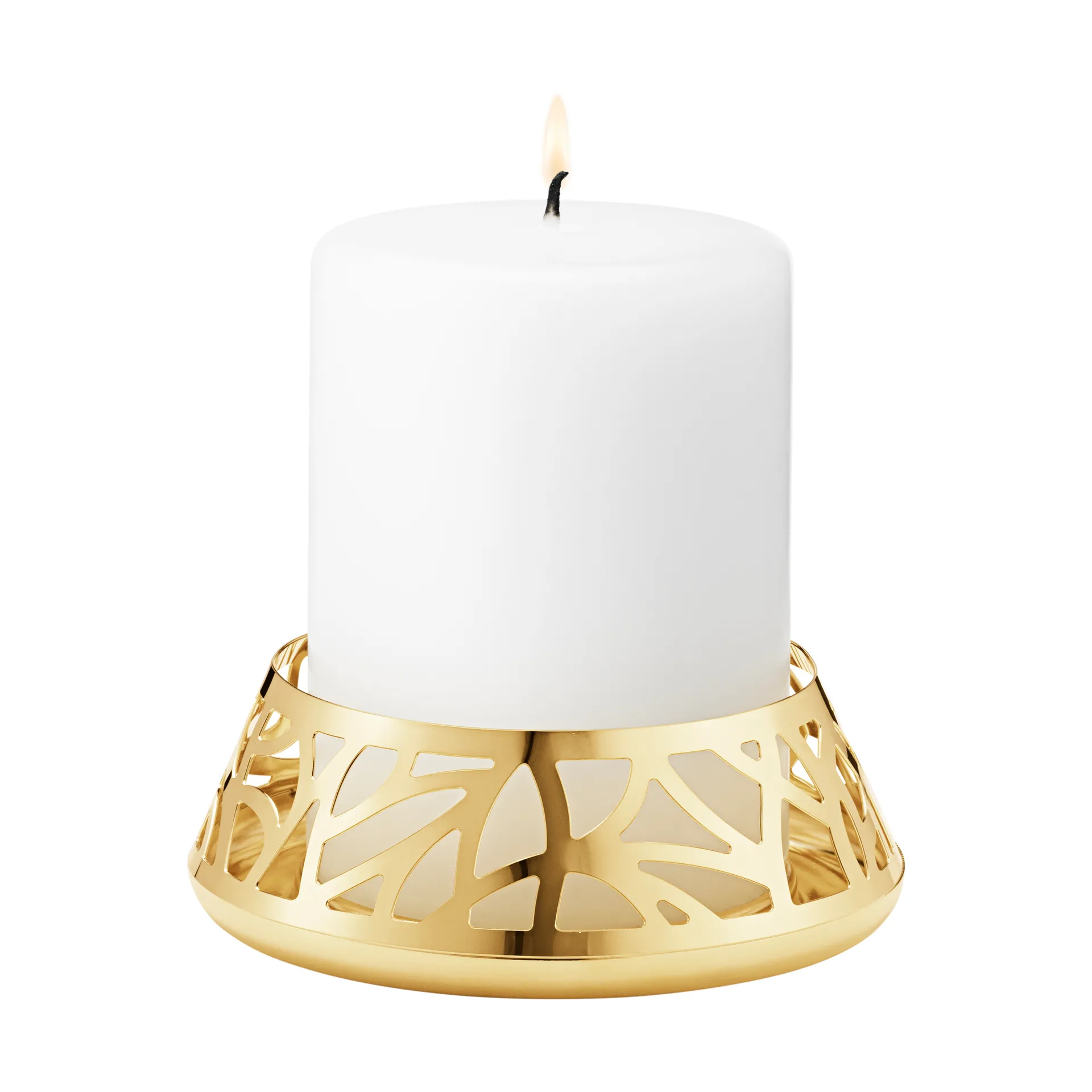 Portacandela 2023 a blocco, Placcato oro Georg Jensen