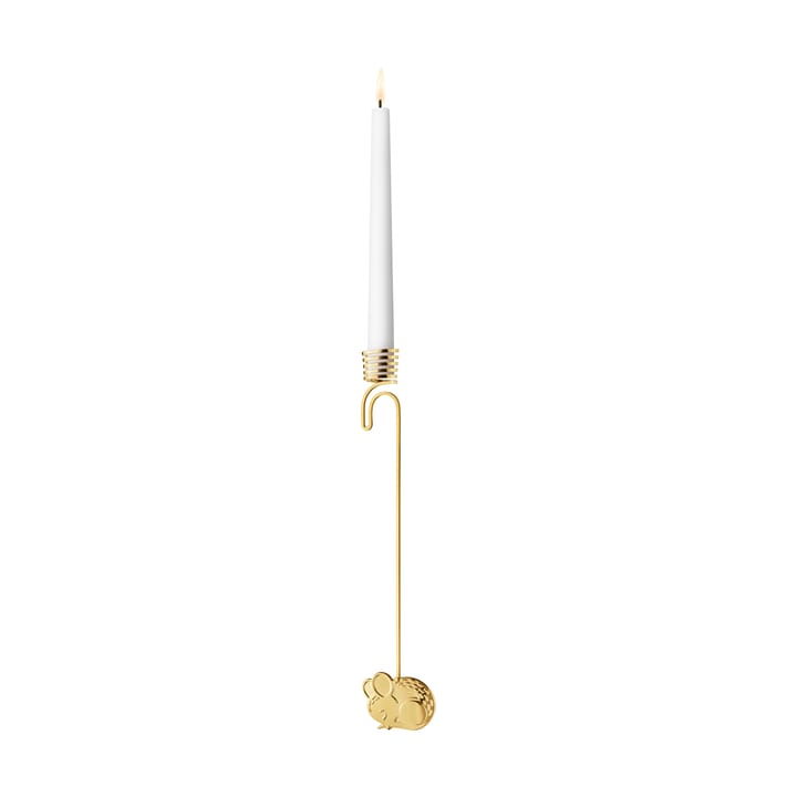 Portacandela 2023 con sospensione e base a forma di topo, Placcato oro Georg Jensen