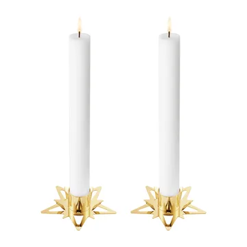 Portacandela Classic christmas star Ø9 cm, confezione da 2 - Oro - Georg Jensen