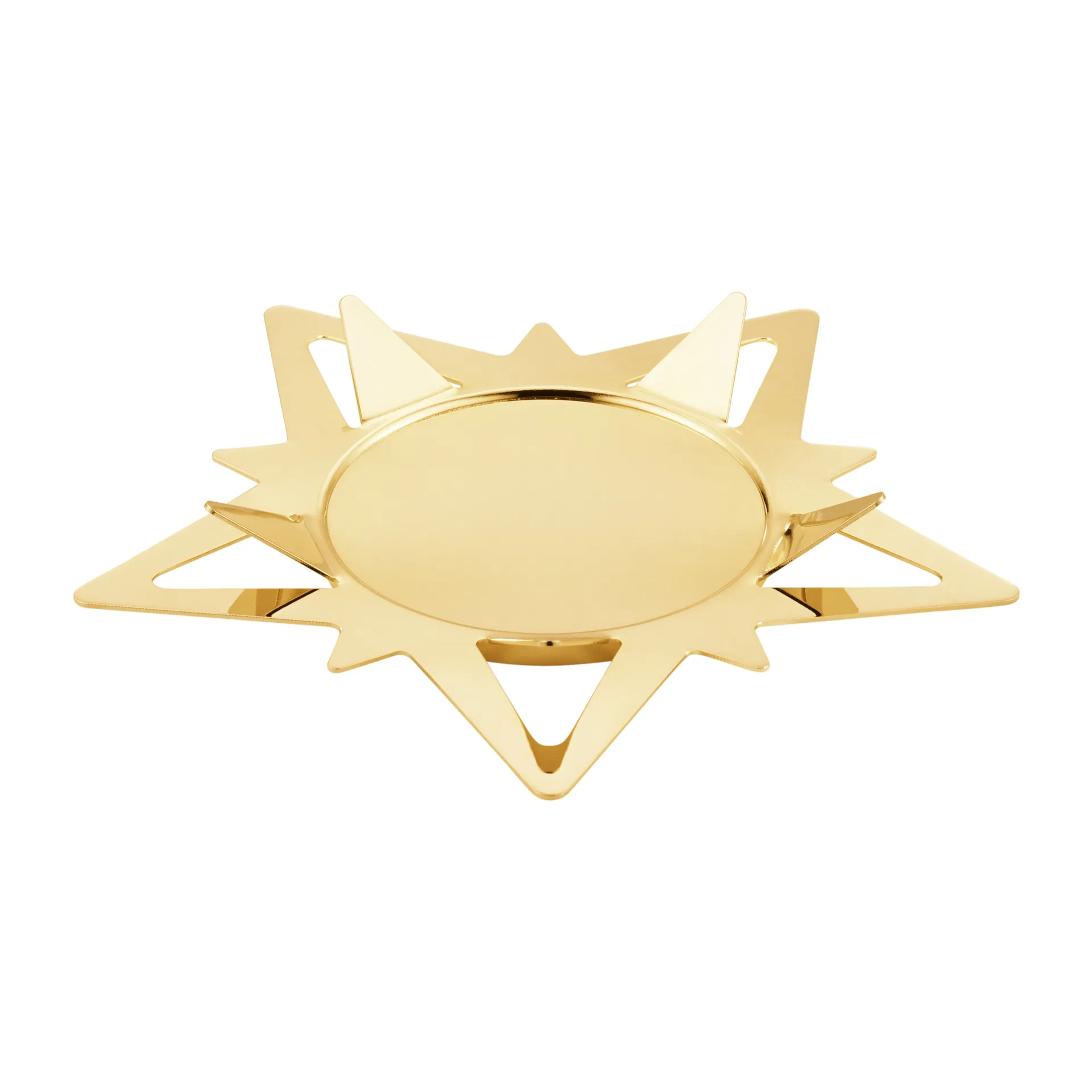 Portacandela Classic christmas star per candele a blocco Ø16 cm, Oro Georg Jensen