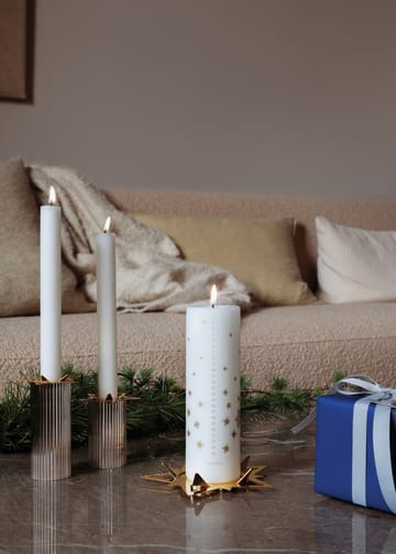 Portacandela Classic christmas star per candele a blocco Ø16 cm - Oro - Georg Jensen