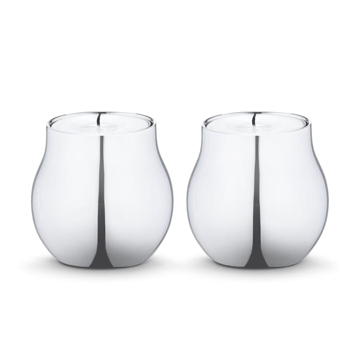 Portacandele Cafu confezione da 2 - acciaio inossidabile - Georg Jensen