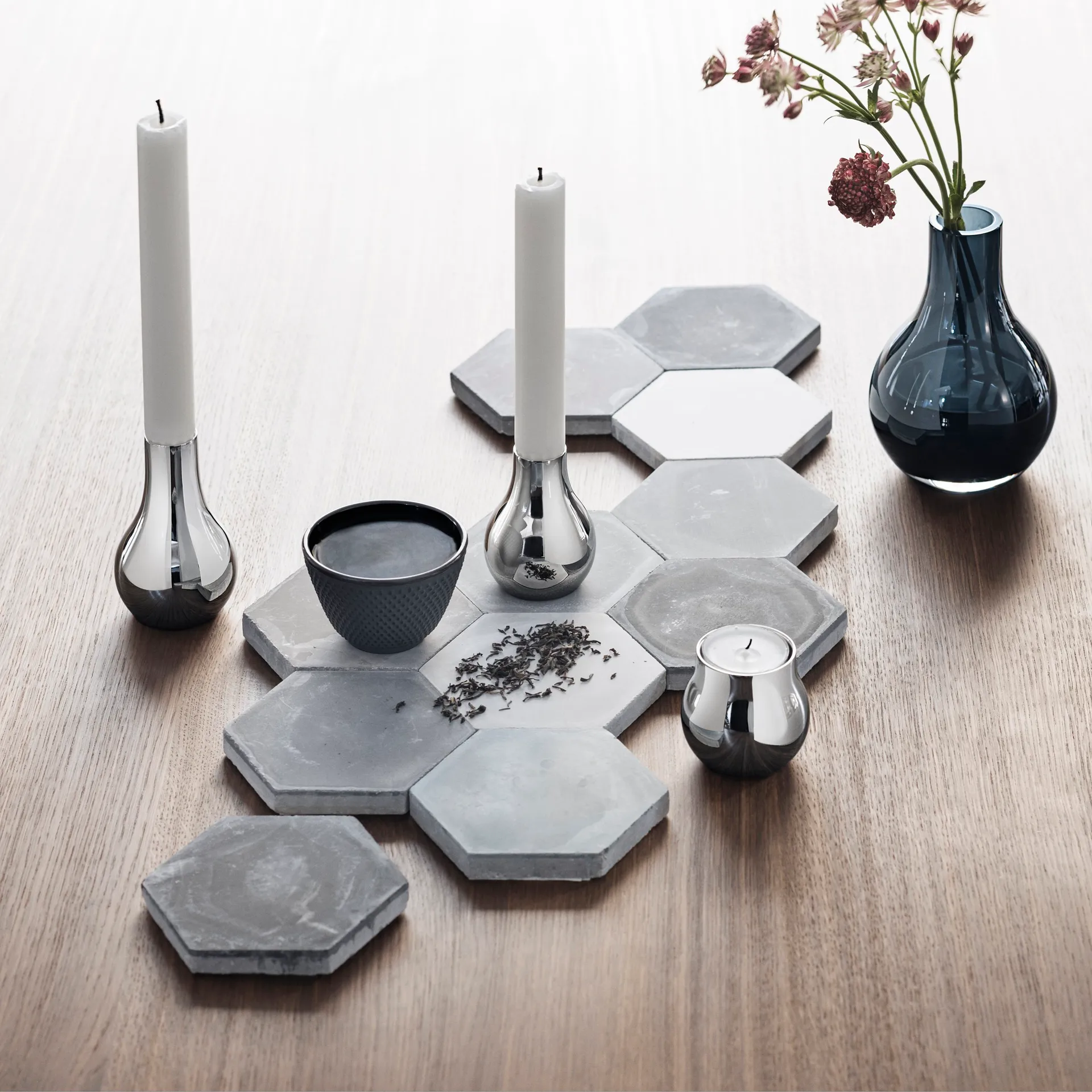 Portacandele Cafu confezione da 2, acciaio inossidabile Georg Jensen