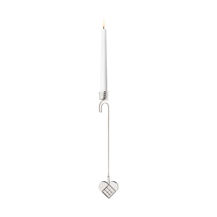 Portacandele per albero di Natale a cuore 2025 - Lega di zinco placcata palladio - Georg Jensen