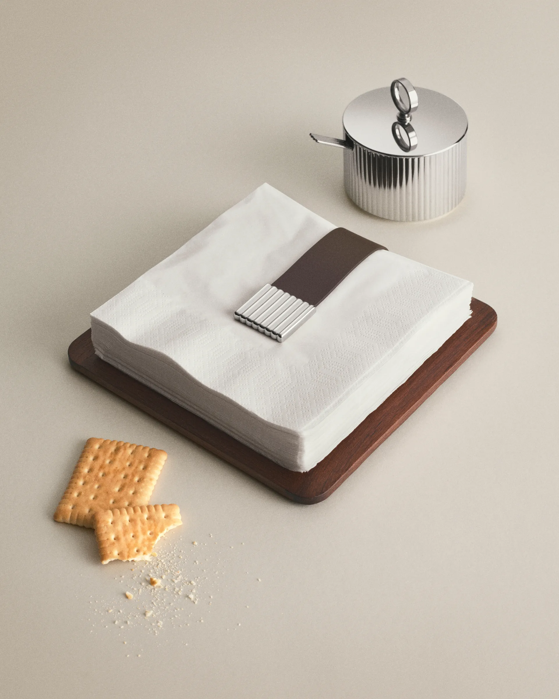 Portatovaglioli Bernadotte 20,1x20,1 cm, Acciaio inossidabile Georg Jensen