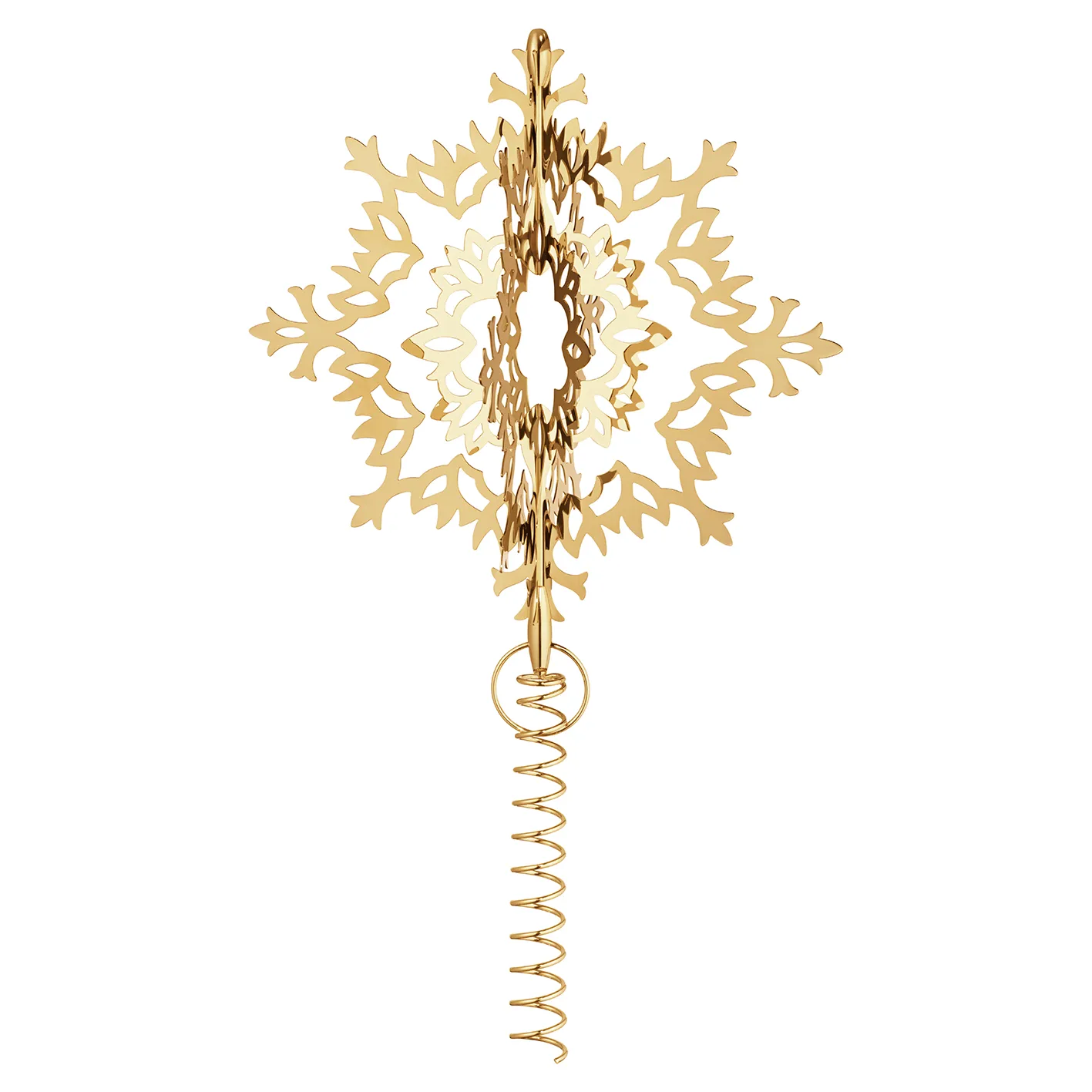 Puntale Ice Flower, Laminato in oro Georg Jensen