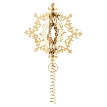 Puntale Ice Flower - Laminato in oro - Georg Jensen