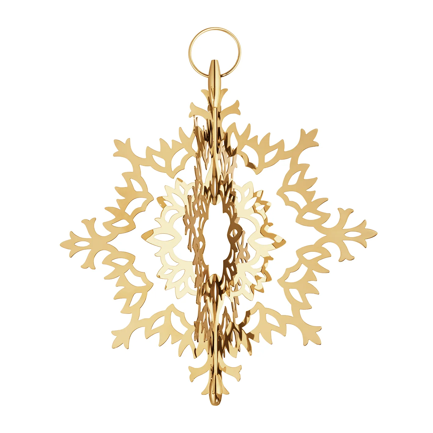 Puntale Ice Flower, Laminato in oro Georg Jensen