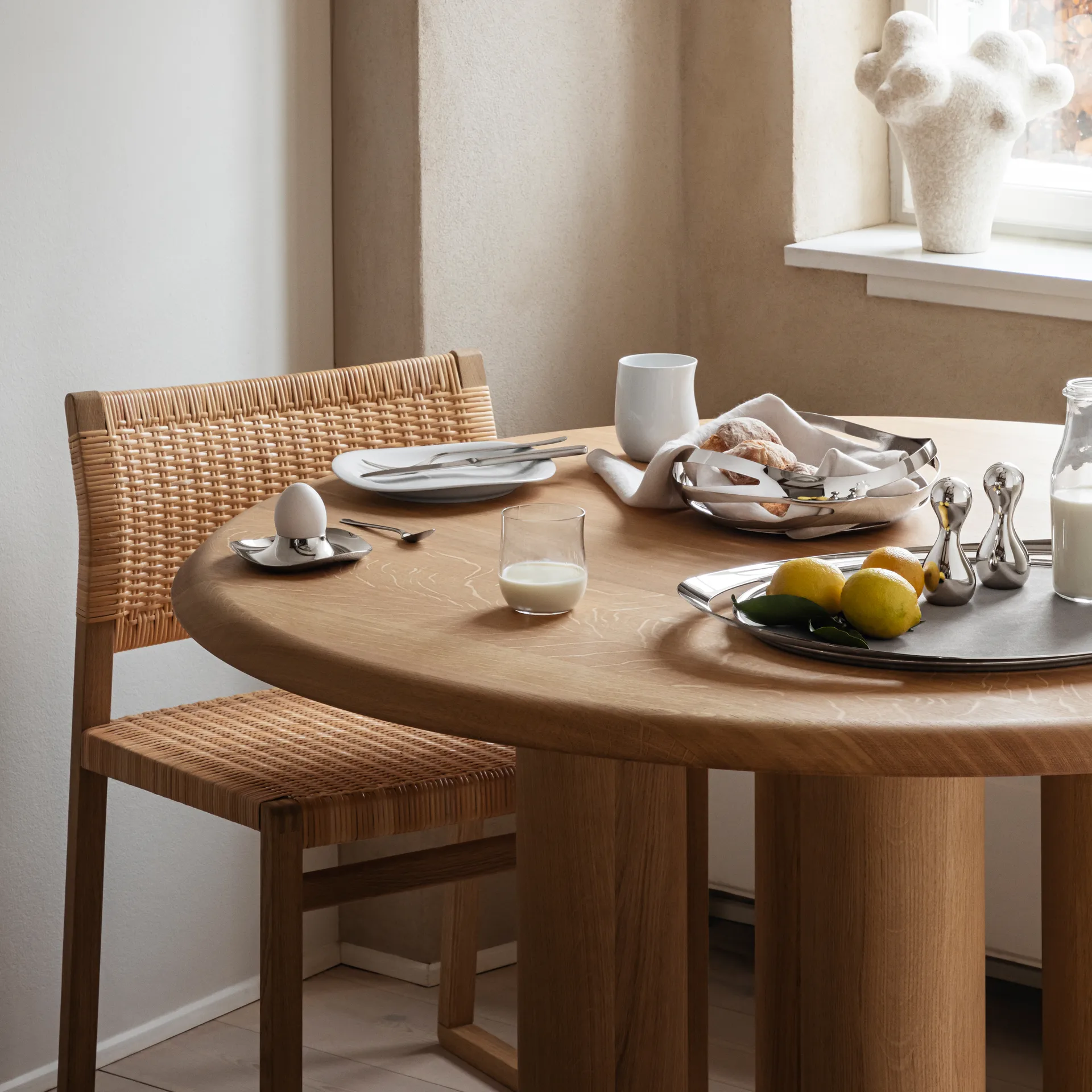 Saliera e pepiera Cobra , acciaio inossidabile Georg Jensen