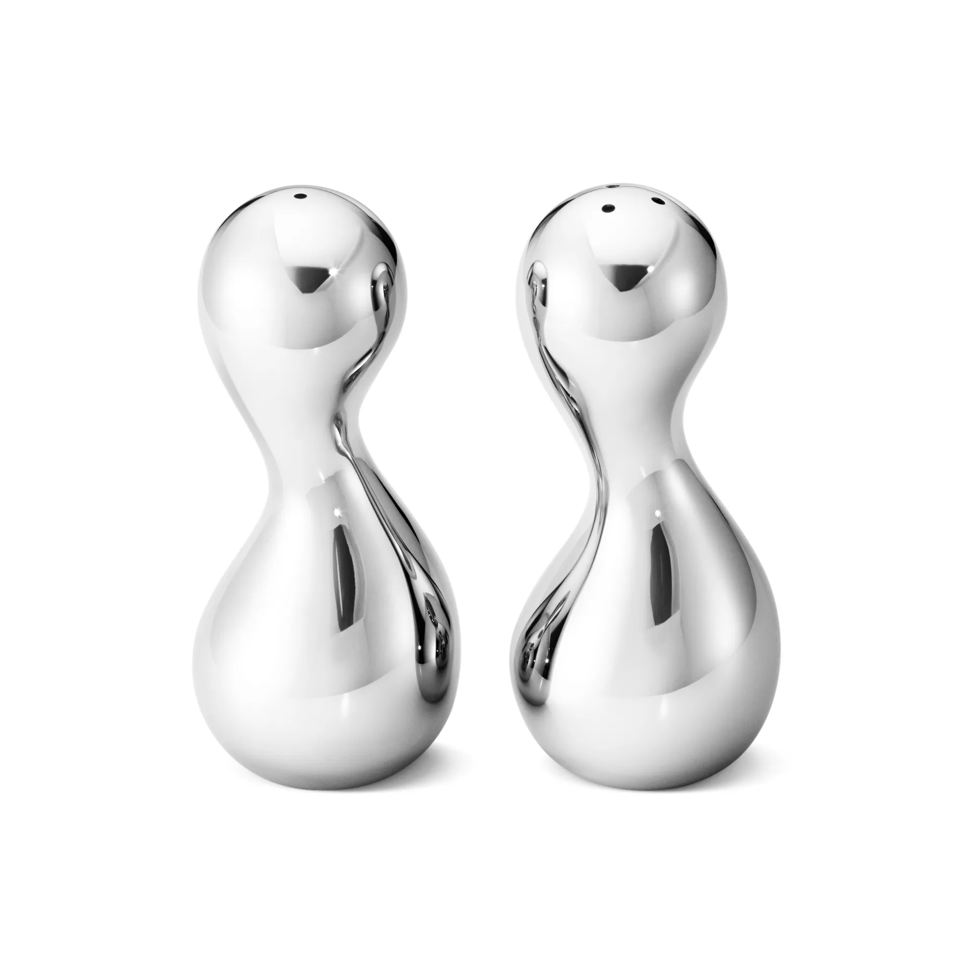 Saliera e pepiera Cobra , acciaio inossidabile Georg Jensen