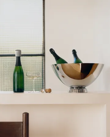 Secchiello per champagne Bernadotte - Argento, Ø40 cm - Georg Jensen