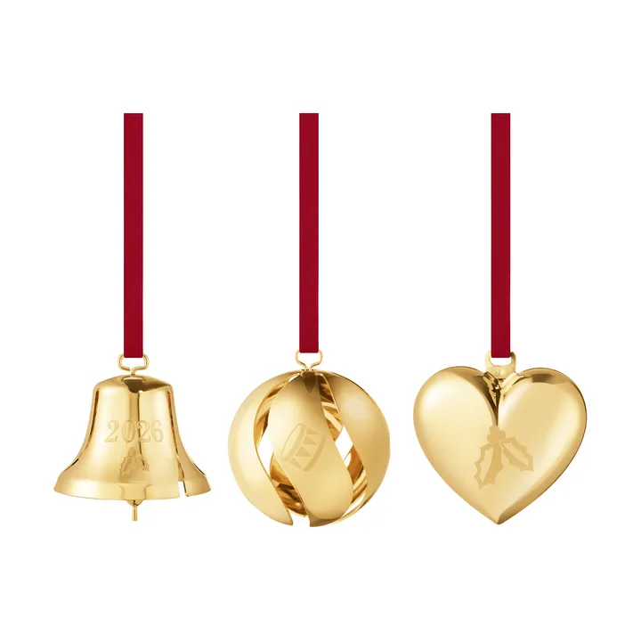 Set decorativo 2026 - Oro, 3 pezzi - Georg Jensen