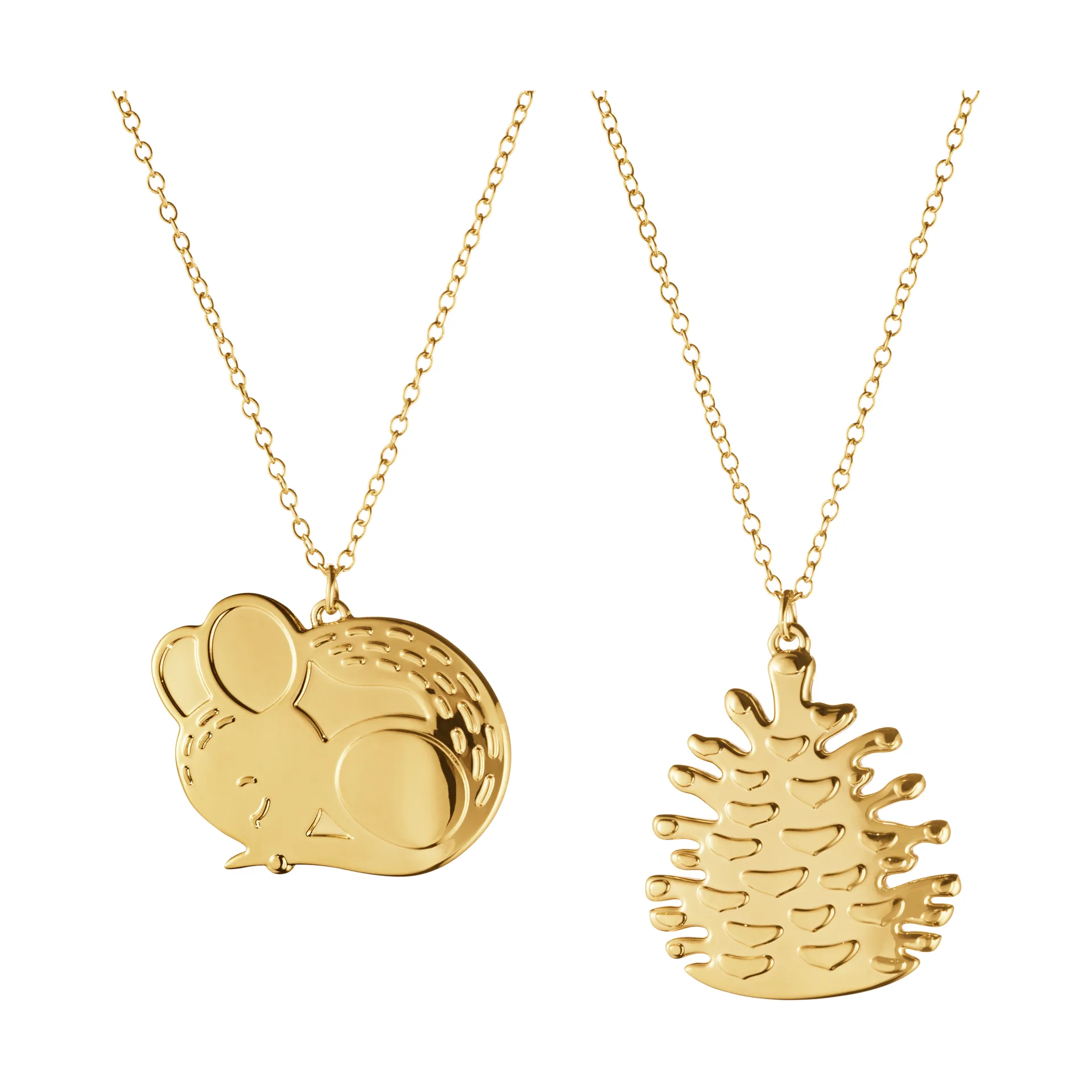 Set decorazioni natalizie, anno 2023, 2 pezzi, Laminato in oro Georg Jensen