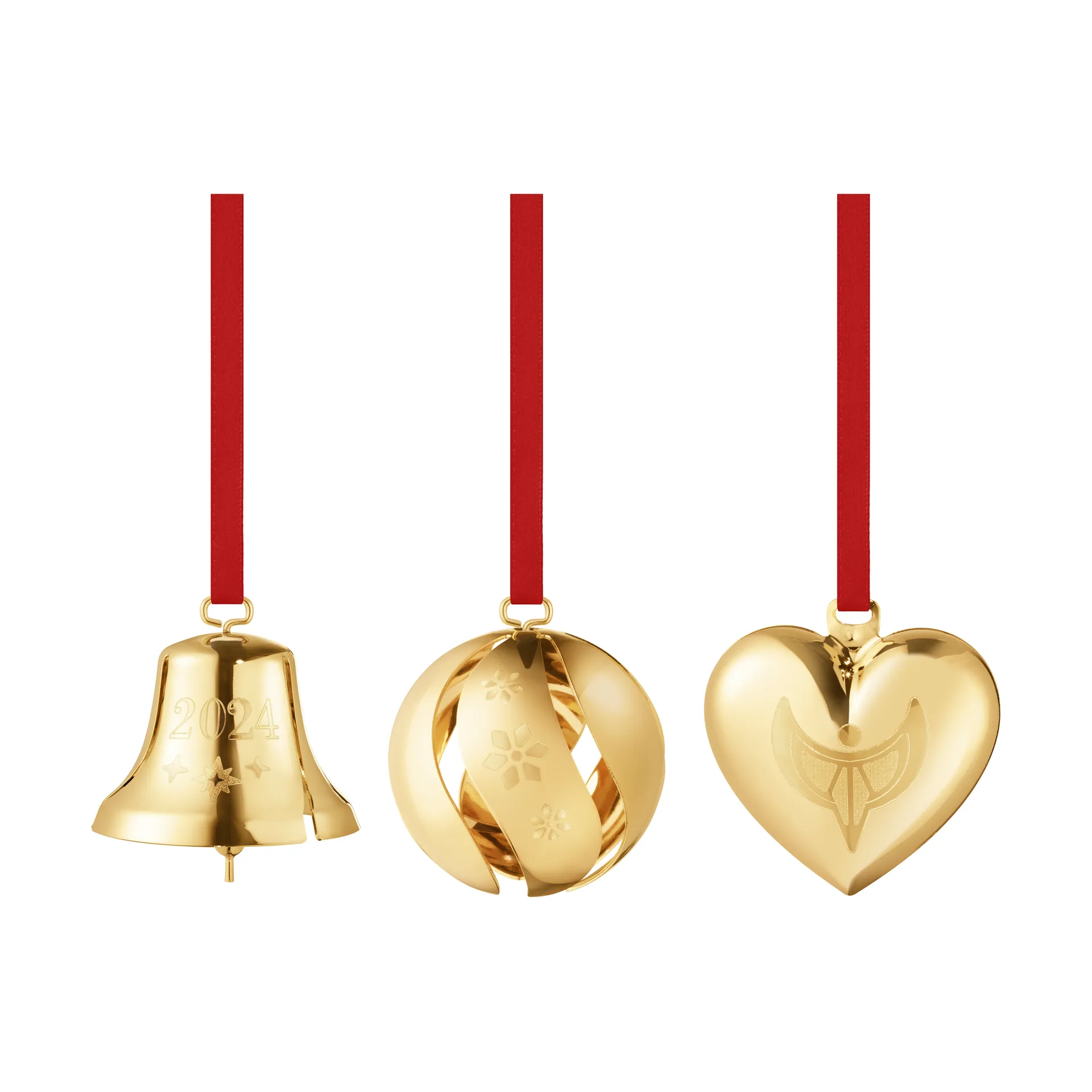 Set regalo 2024 da 3 pezzi, Placcato in oro Georg Jensen