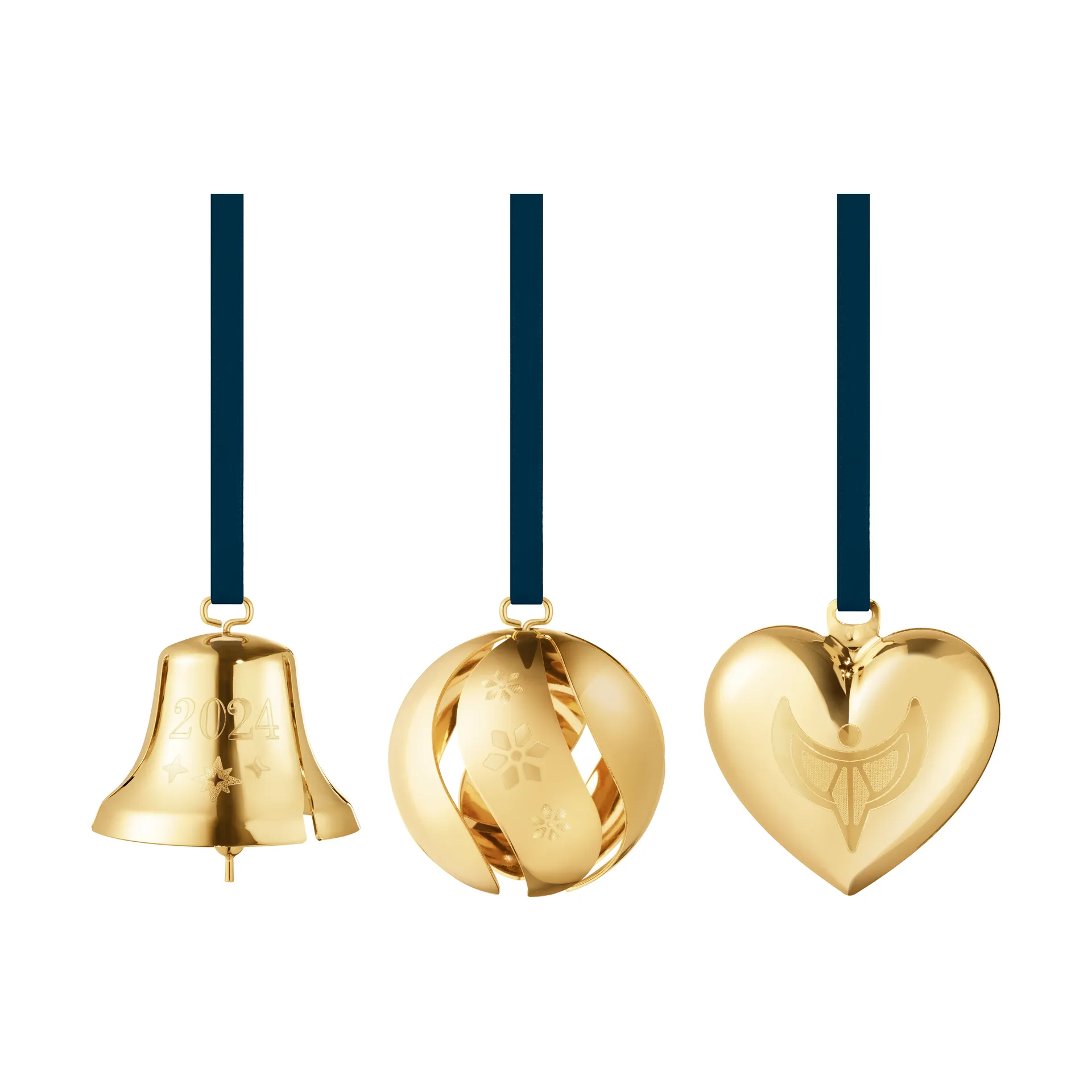 Set regalo 2024 da 3 pezzi, Placcato in oro Georg Jensen