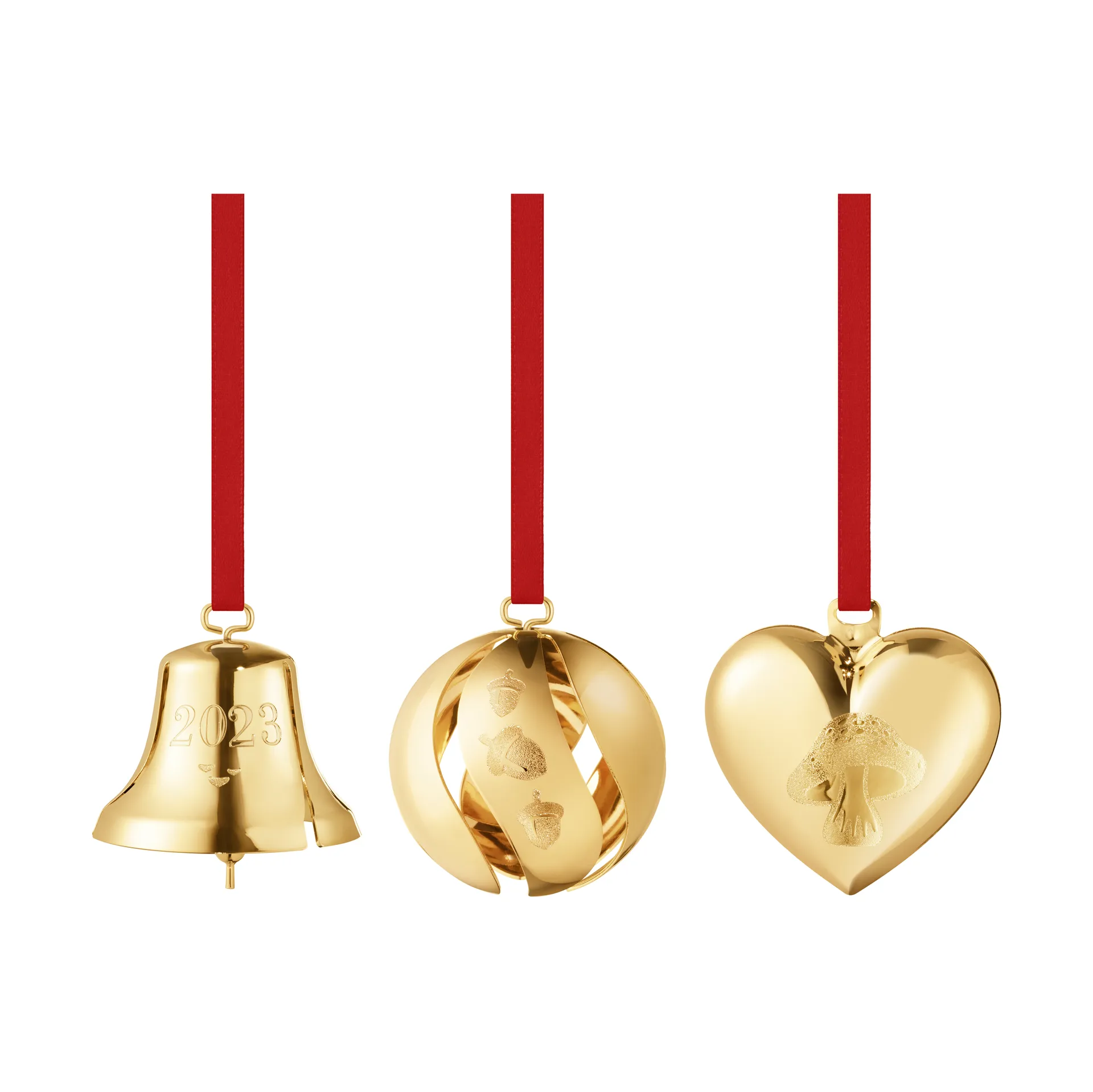 Set regalo anno 2023, 3 pezzi, Laminato in oro Georg Jensen