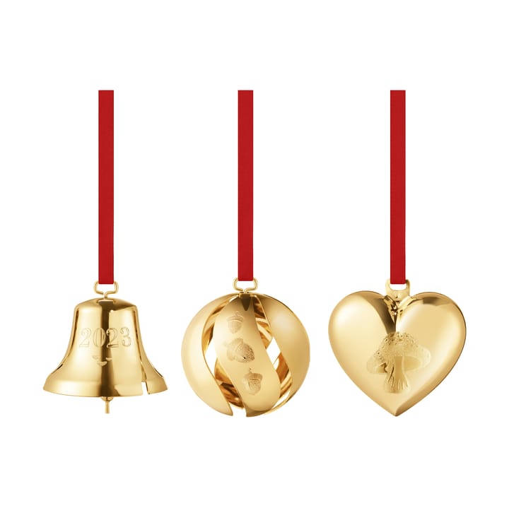 Set regalo anno 2023, 3 pezzi, Laminato in oro Georg Jensen