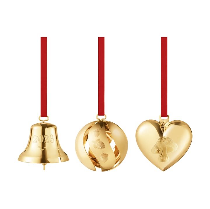 Set regalo anno 2023, 3 pezzi - Laminato in oro - Georg Jensen