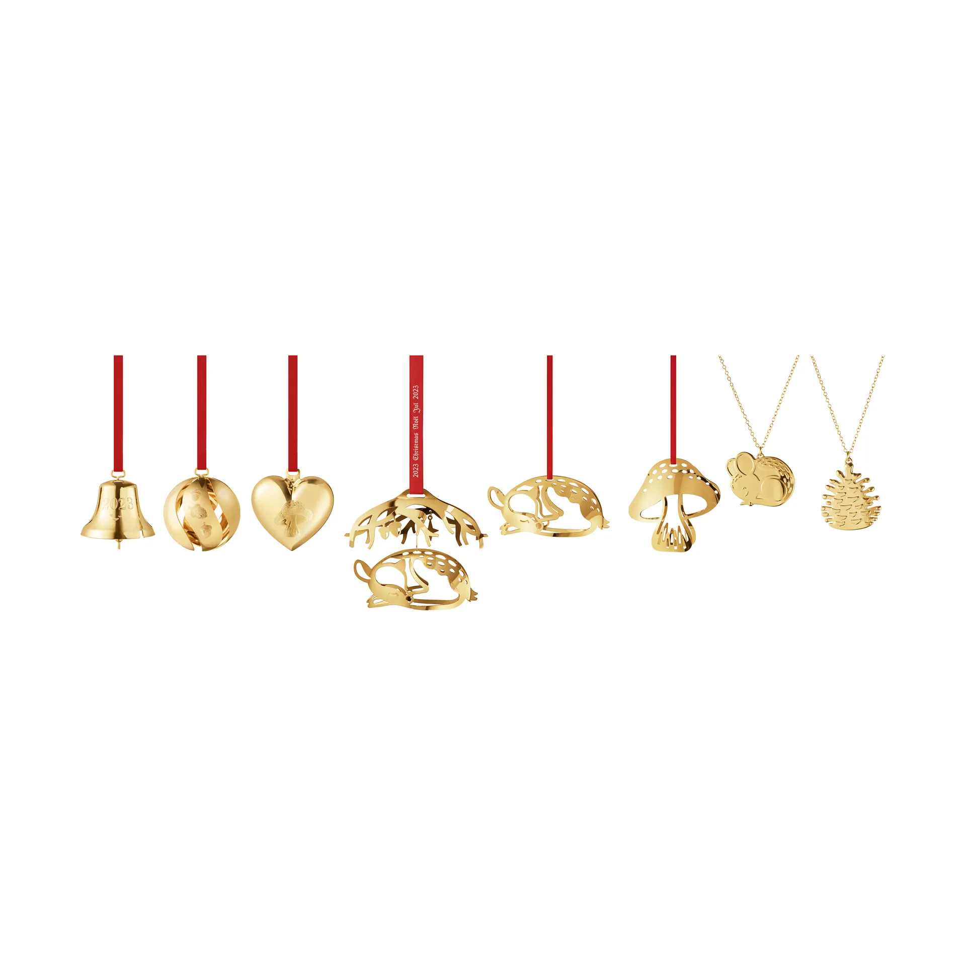 Set regalo anno 2023, 8 pezzi, Laminato in oro Georg Jensen
